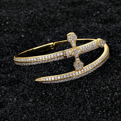 Bracelet MAWIYA Prestige – Double rangée de diamants CZ en zircone cubique nouvelle édition