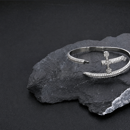 Bracelet MAWIYA Prestige – Double rangée de diamants CZ en zircone cubique nouvelle édition